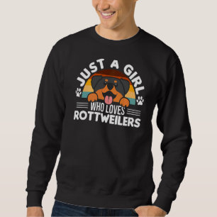 Sudadera Solo un Chica que ama al dueño de un perro de Rott
