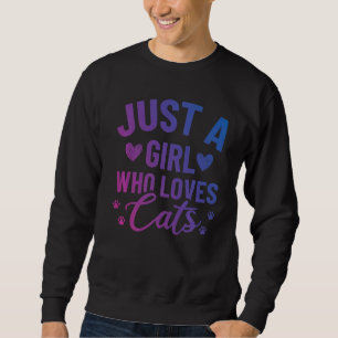 Sudadera Sólo Un Chica que ama al dueño del gato de gatos d