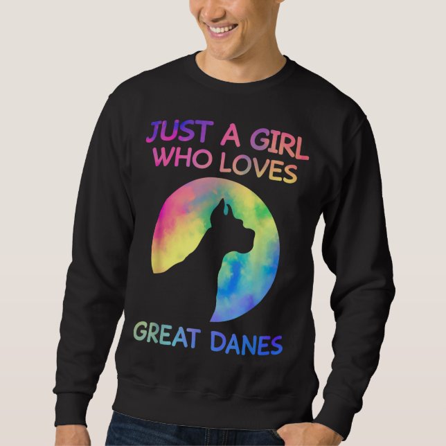 Sudadera Sólo un Chica que ama al gran danés (Anverso)
