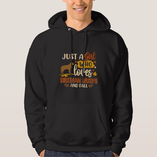 Sudadera Solo un Chica que ama al Husky Siberiano como mejo (Anverso)