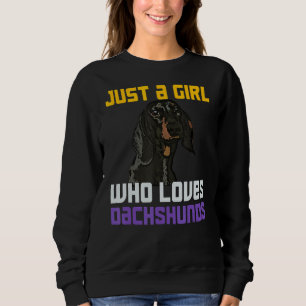 Sudadera Solo un Chica que ama al perro 1 de Dachshunds