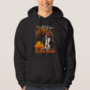 Sudadera Solo un Chica que ama al perro de Boston terrier T