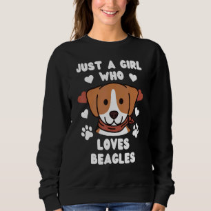 Sudadera Sólo Un Chica que ama al perro de los Beagles