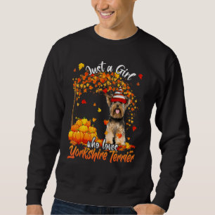 Sudadera Solo un Chica que ama al perro de Yorkshire Terrie