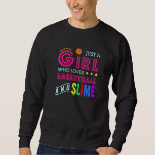 Sudadera Solo Un Chica Que Ama El Baloncesto Y Los Deportes
