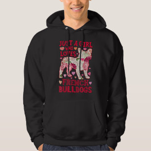 Sudadera Sólo un Chica que ama el Bulldog francés perro sil