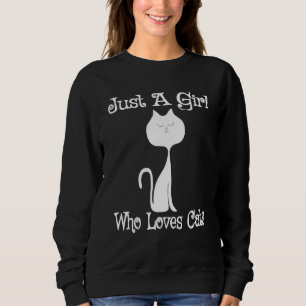 Sudadera Sólo Un Chica que ama el corazón de la nariz del g
