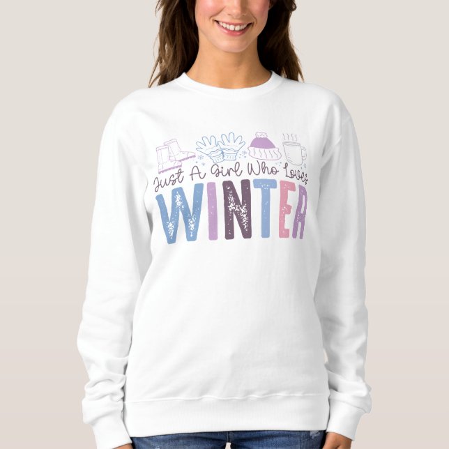 Sudadera Sólo un Chica que ama el diseño estacional de invi (Anverso)
