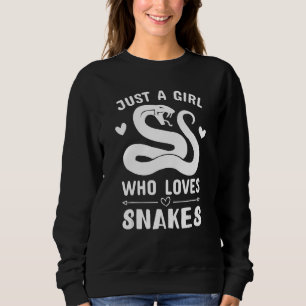 Sudadera Solo un Chica que ama el gráfico de serpientes 1