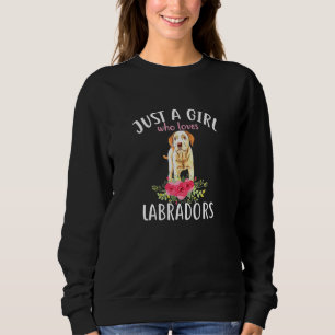 Sudadera Sólo un Chica que ama el labrador - la floral de p