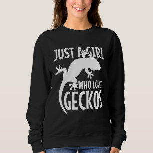Sudadera Solo un Chica que ama el leopardo de Geckos
