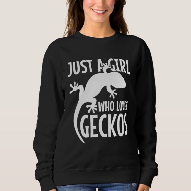 Sudadera Solo un Chica que ama el leopardo de Geckos (Anverso)