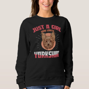 Sudadera Solo un Chica que ama el perro de Yorkshire
