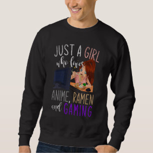 Sudadera Solo Un Chica Que Ama El Regalo De Ramen Y Chica D