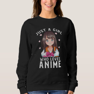 Sudadera Sólo un Chica que ama el regalo japonés del mang