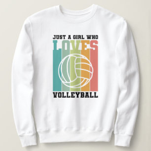 Sudadera Solo un chica que ama el voleibol