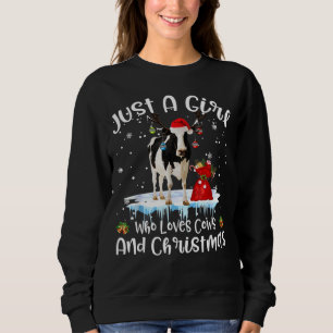 Sudadera Sólo Un Chica Que Ama Fea A Las Vacas Y A Los Nav
