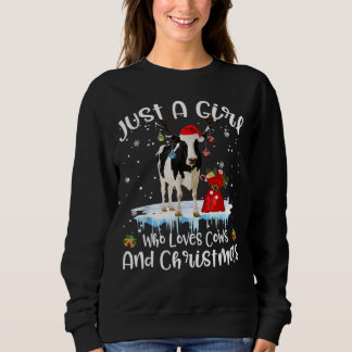 Sudadera Sólo Un Chica Que Ama Fea A Las Vacas Y A Los Navi
