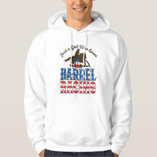 Sudadera Sólo un Chica que ama la Carreras del barril