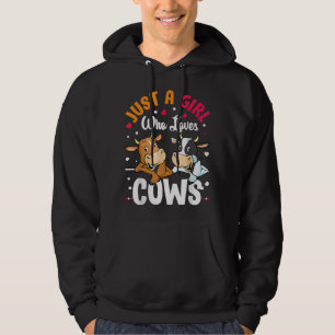 Sudadera Sólo un Chica que ama la leche para carniceros de