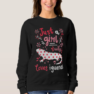 Sudadera Sólo Un Chica Que Ama Las Iguanas Rosa Por Mascota