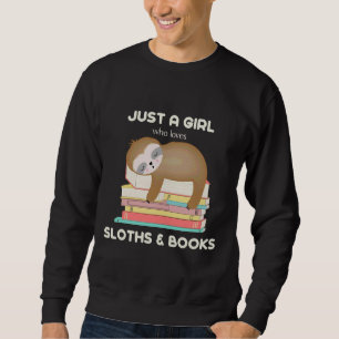 Sudadera Solo Un Chica Que Ama Las Lemas Y Libros Se Esparc