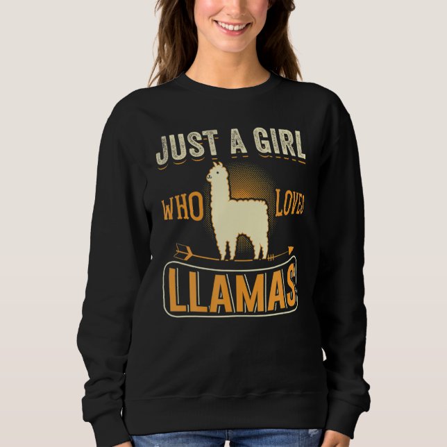 Sudadera Sólo un Chica que ama las llamadas como una llama  (Anverso)