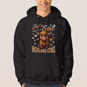 Sudadera Sólo un Chica que ama las vacas de la región monta
