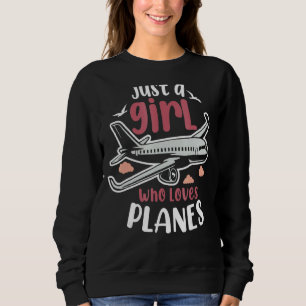 Sudadera Sólo un Chica que ama los aviones futuros de aviac