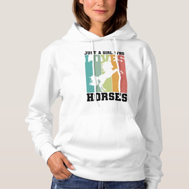 Sudadera Sólo un chica que ama los caballos | Chica de caba (Anverso)