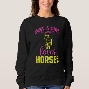 Sudadera Solo un Chica que ama los caballos de los caballos