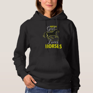 Sudadera Solo un Chica que ama los caballos de los caballos