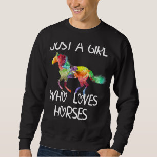Sudadera Sólo un Chica que ama los caballos lindo caballo