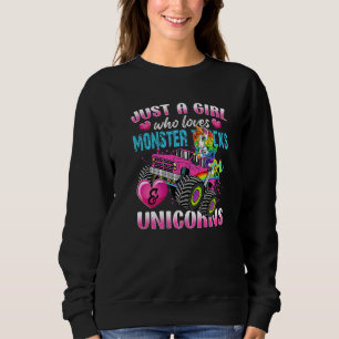 Sudadera Solo Un Chica Que Ama Los Camiones De Monstruo Y L