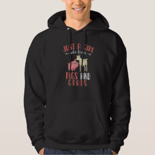 Sudadera Solo Un Chica Que Ama Los Cerdos Y Las Cabras De G