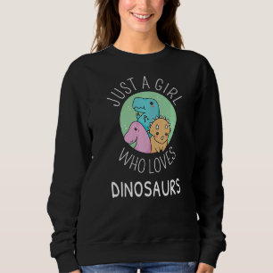 Sudadera Solo un Chica que ama los dinosaurios adolescentes