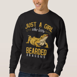 Sudadera Sólo un Chica que ama los dragones con barba osos 