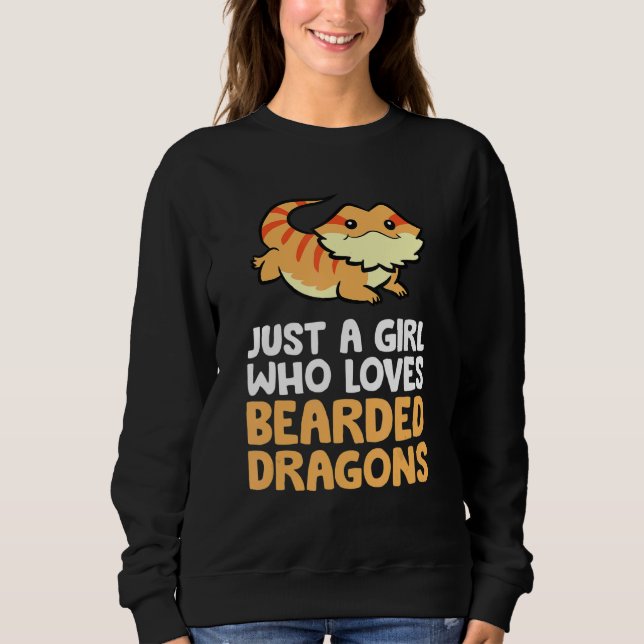 Sudadera Sólo un Chica que ama los dragones con barba Repti (Anverso)