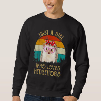 Sudadera Sólo un Chica que ama los erizos del atardecer vin