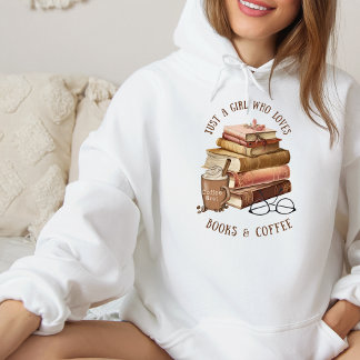 Sudadera Sólo un Chica que ama los libros y el café