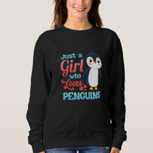 Sudadera Sólo Un Chica Que Ama Los Pingüinos Flippers Pingü