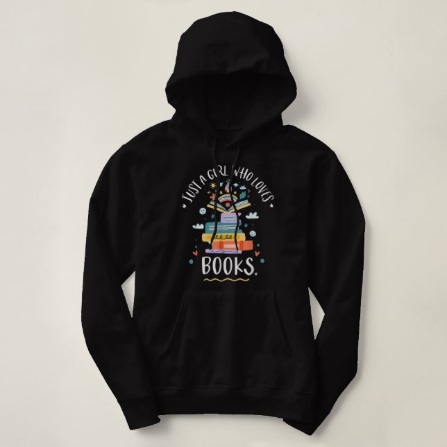 Sudadera Solo Un Chica Que Ama Los Regalos De Libros Para L (Diseño del anverso)