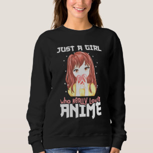 Sudadera Sólo Un Chica Que De Verdad Ama A Anime