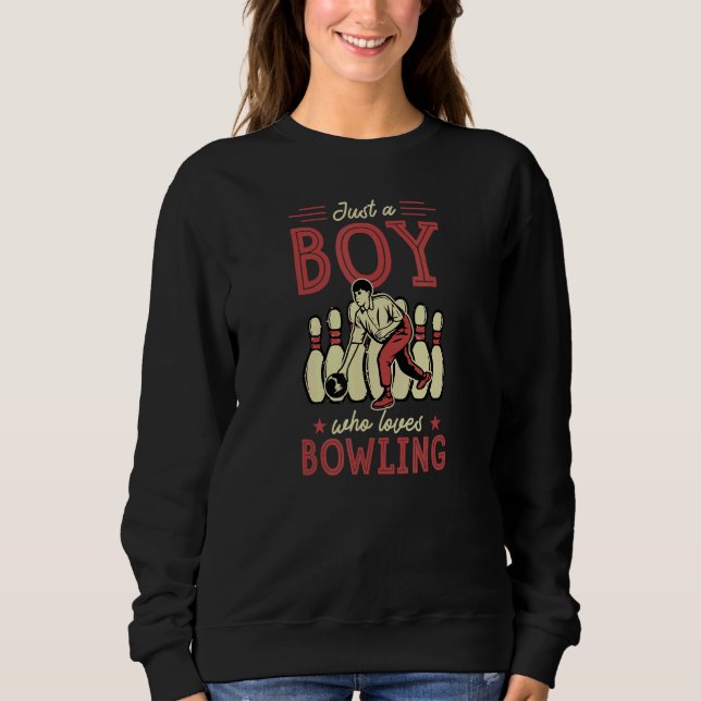 Sudadera Solo un chico al que le encanta el Bowling 1 (Anverso)