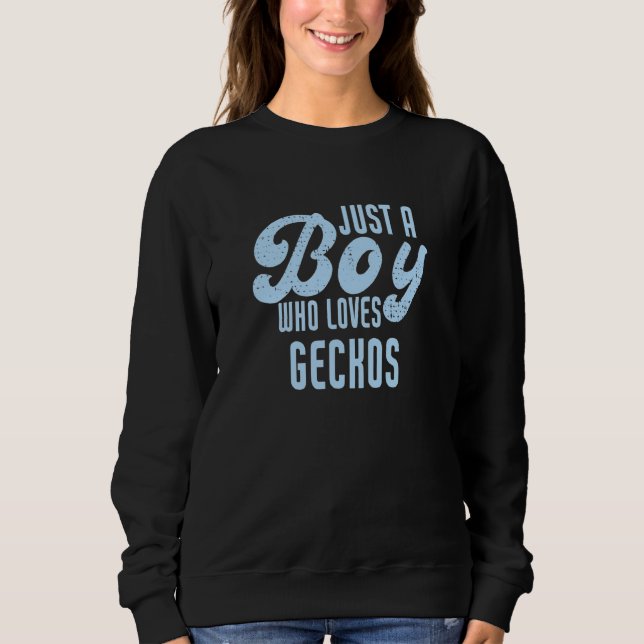 Sudadera Solo un chico que ama a Geckos (Anverso)