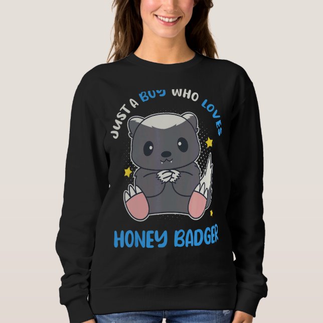 Sudadera Solo un chico que ama a Honey Badger Ratel (Anverso)