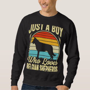 Sudadera Solo un chico que ama a los pastores belgas niños