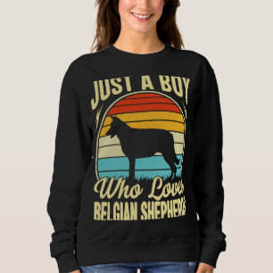 Sudadera Solo un chico que ama a los pastores belgas niños