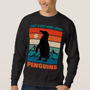 Sudadera Solo un chico que ama a los pingüinos - animal ret
