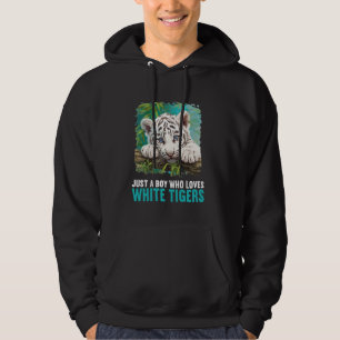 Sudadera Solo un chico que ama a los Tigres Blancos
